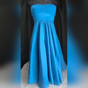 Tristan Vibrant Blue Strapless Dress